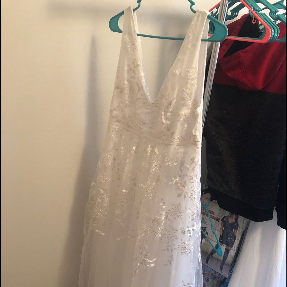White embroidered dress